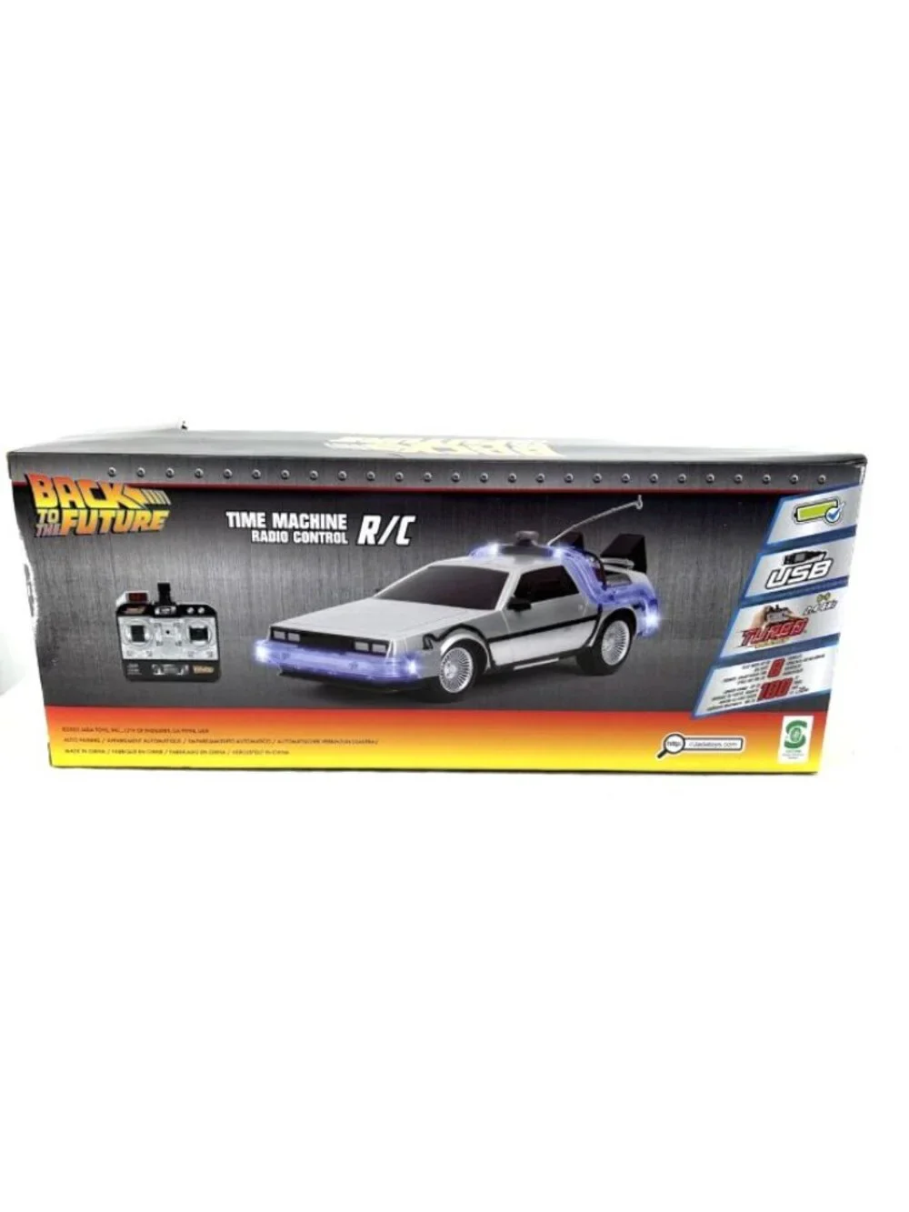 Jada Toys Back to the Future Time Machine Radio Control RC 1:16 Scale Car Age 6+
